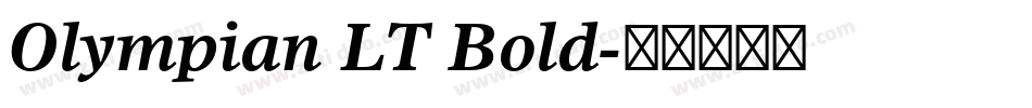 Olympian LT Bold字体转换